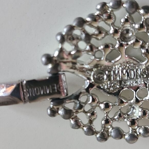 vintage 1960s emmons silver plated statement bracelet 7.5 inches long - Picture 6 of 6